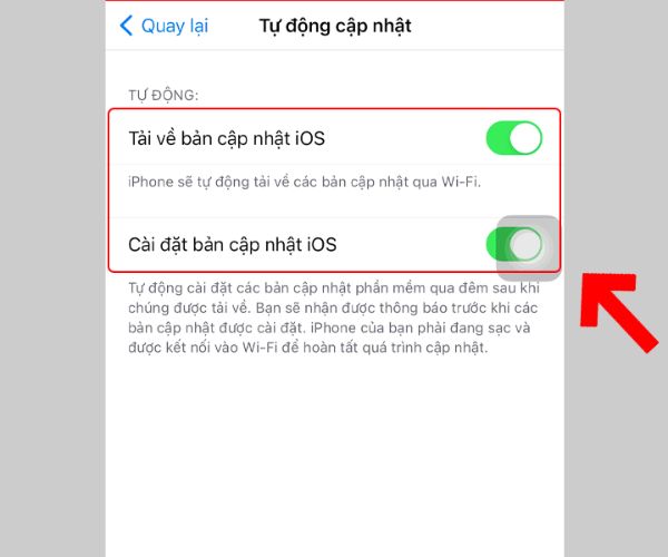 Cập nhật phiên bản iOS mới nhất